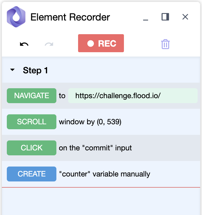 manual variable added in recording screen